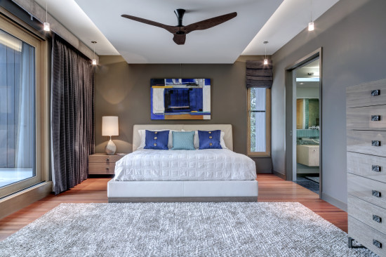 Modern residence bedroom detail