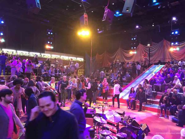 Dallas audience before a Dallas Theatre Center performance at the Wyly Theater