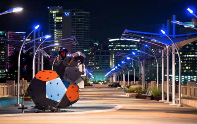 Ron Kirk Pedestrian Bridge over Trinity River at Trinity Groves