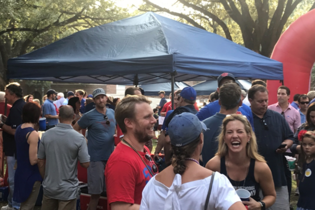 Bishop Boulevard before SMU football game
