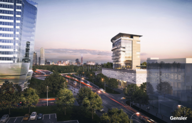 The Trinity Groves site was created for a major corporate headquarters such as Amazon HQ2.