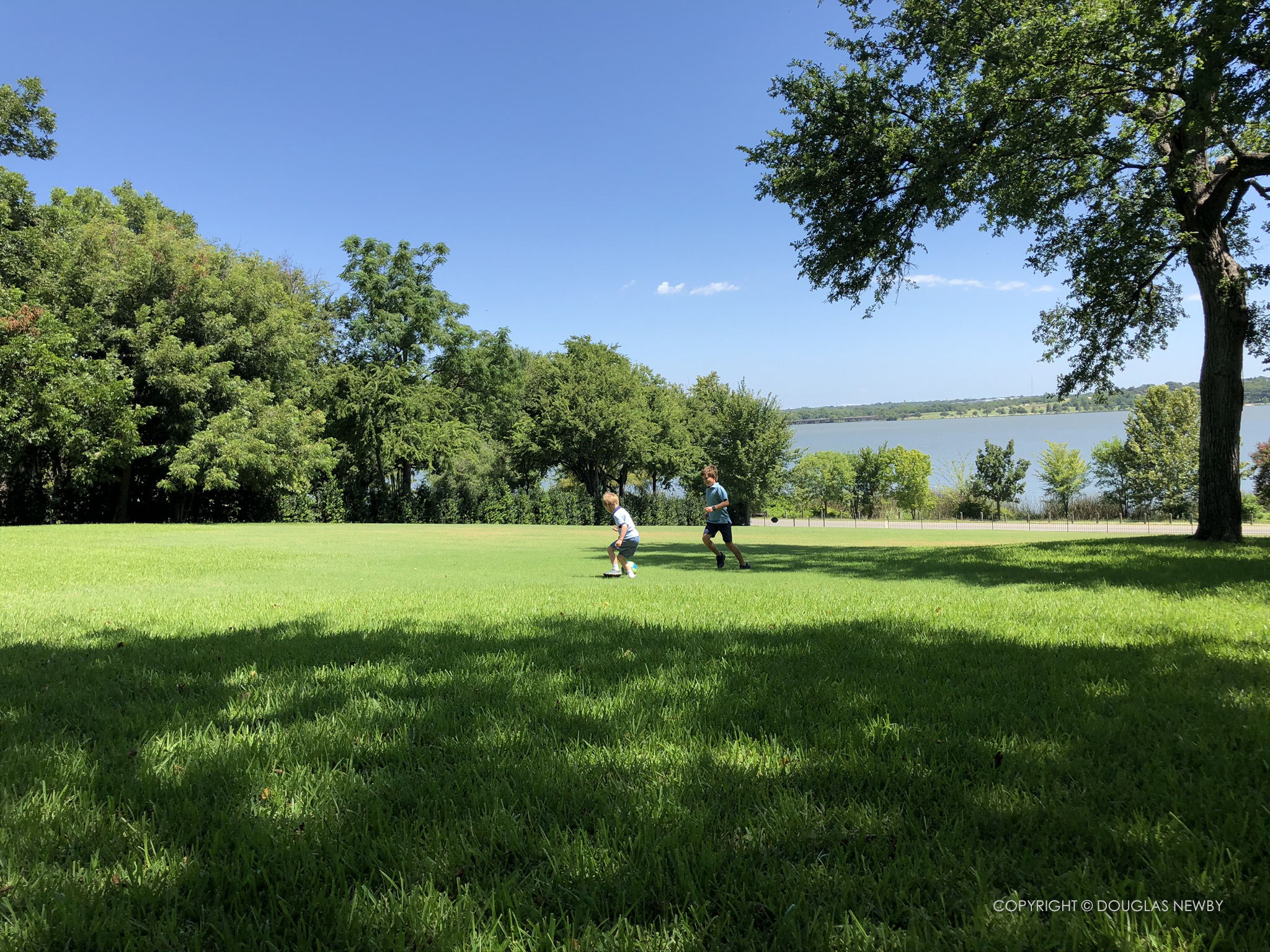 Children think of front yard as soccer field
