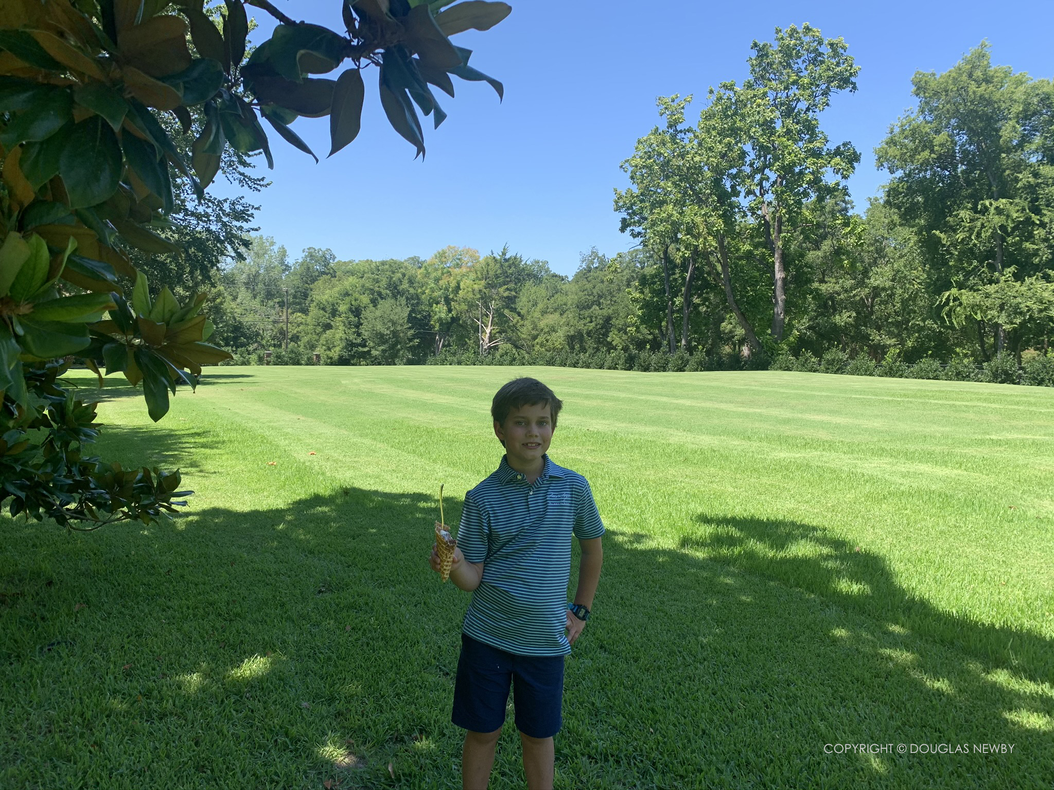 Summer ice cream cone at White Rock Lake home.