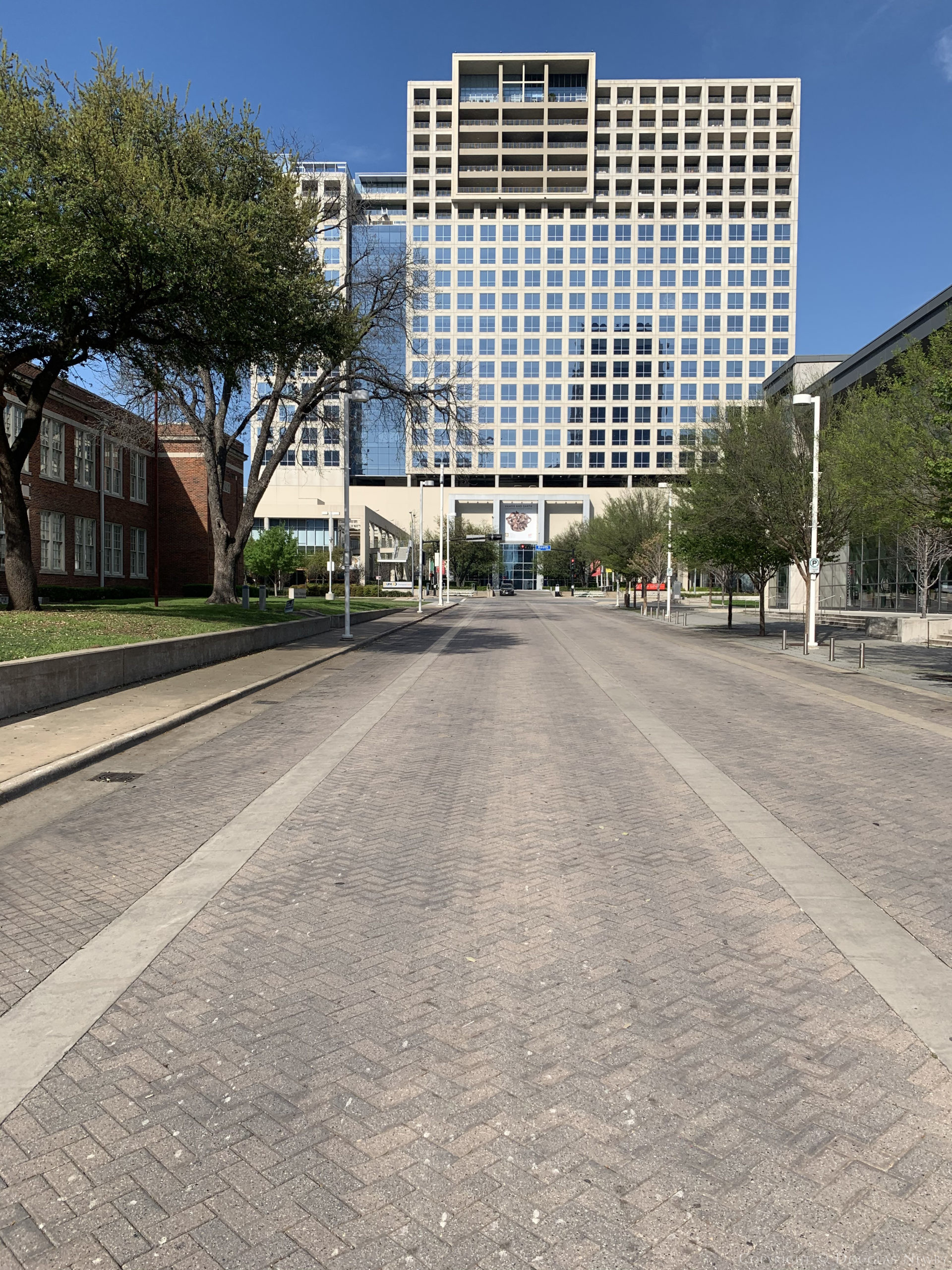 Downtown Dallas and One Arts Plaza during pandemic.