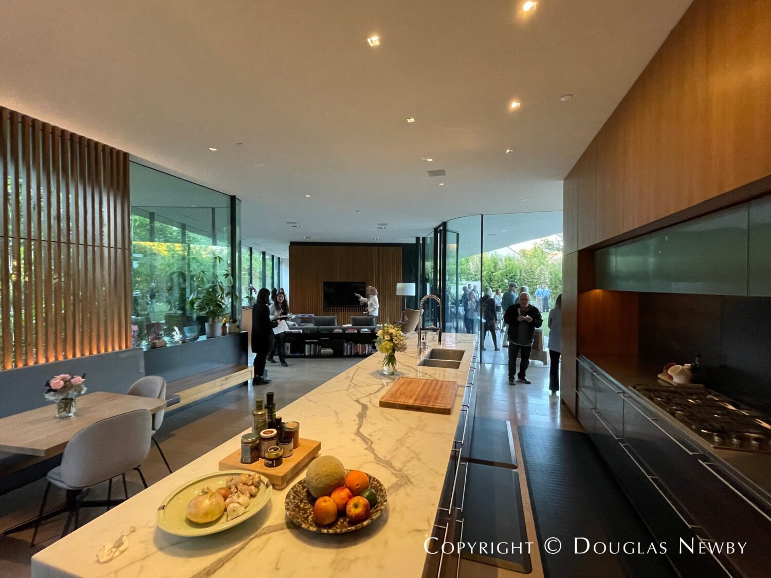 Architecturally significant home provides kitchen with comfort.